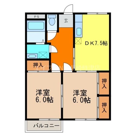 高柳コーポの物件間取画像